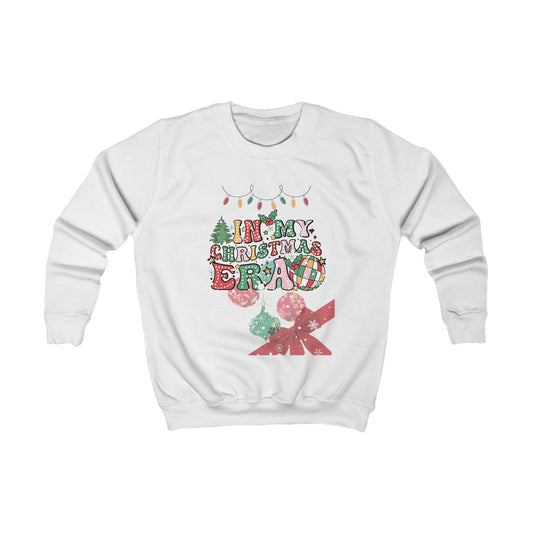 In My Christmas Era Kids Sweatshirt in Arctic White