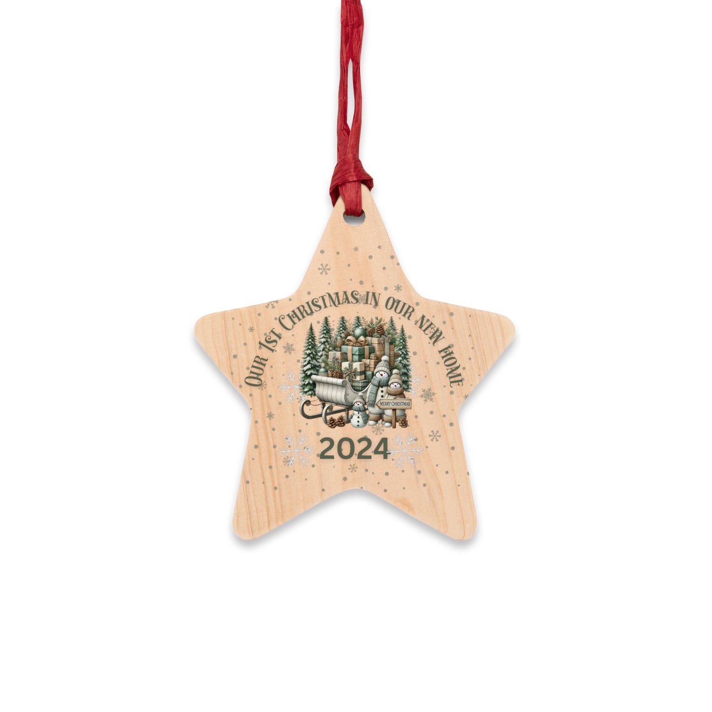 Our 1st Christmas in our New Home 2024 Wooden Ornament