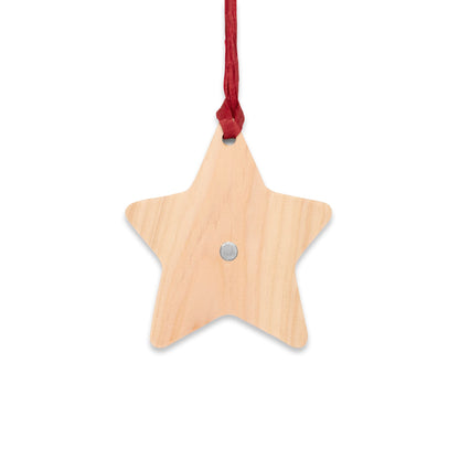 1st Christmas as Cat parents 2024 Wooden Star Shaped Ornament