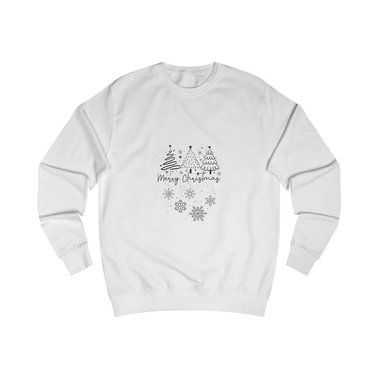 Merry Christmas Unisex Sweatshirt in Arctic White