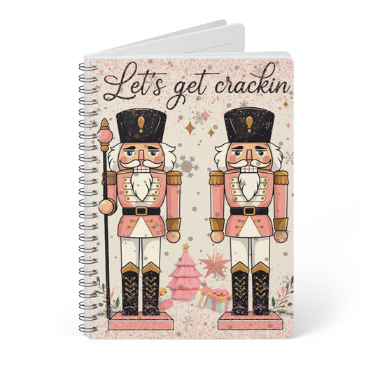 Lets Get Crackin' Nutcracker Wirobound Softcover Christmas Organiser Notebook, A5