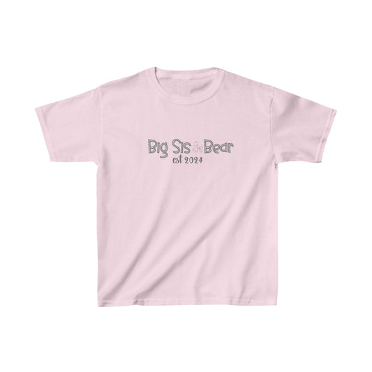 Big Sis Bear Est 2024 Kids Heavy Cotton™ Tee