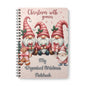 Christmas With My Gnomies Organised Christmas Wirobound Softcover Notebook, A5