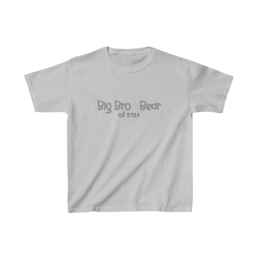 Big Bro Bear Est 2024 Kids Heavy Cotton™ T-Shirt