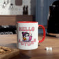 Hello Autumn Pink Two-Tone Coffee Mugs, 11oz