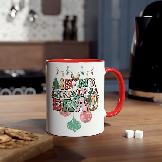 In My Christmas Era Two-Tone Coffee Mugs, 11oz