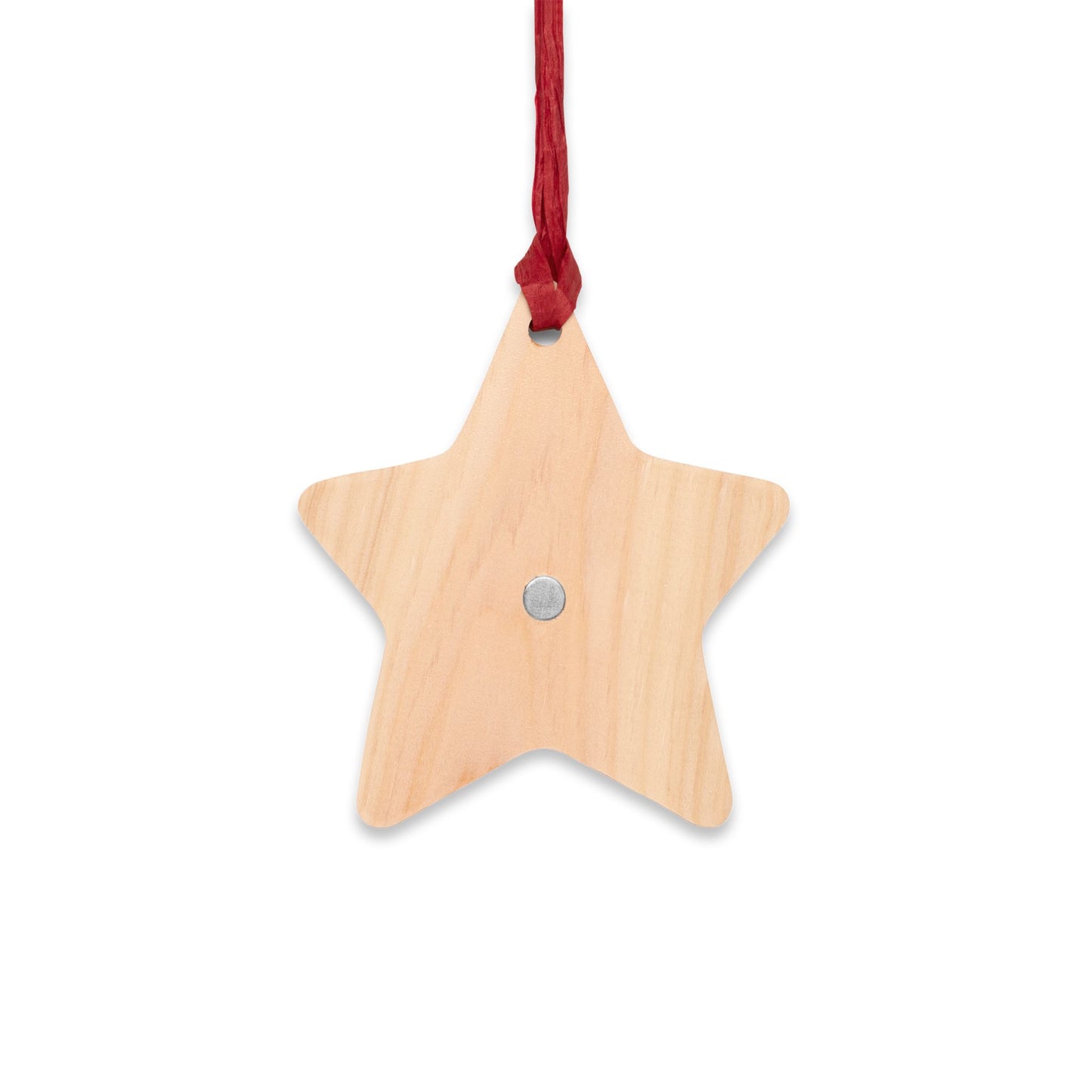 1st Christmas as Parents 2024 Wooden Star Ornament