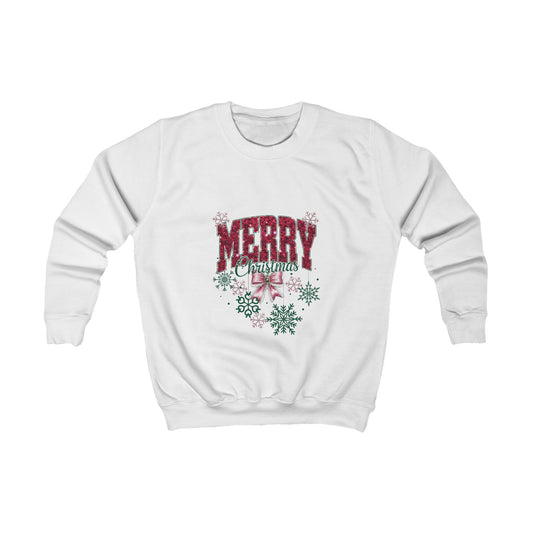 Merry Christmas Sparkle Kids Christmas Sweatshirt