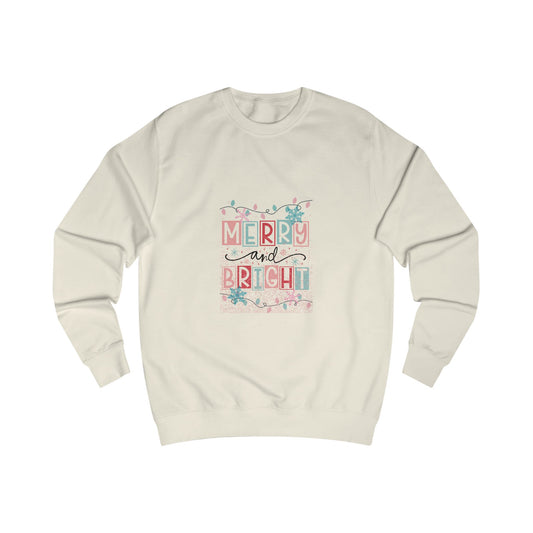 Merry and Bright Unisex Sweatshirt in Vanilla Milkshake